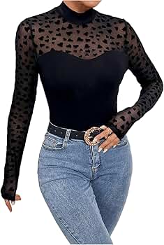 GORGLITTER Women's Turtleneck Long Sleeve Fall Tops Y2K